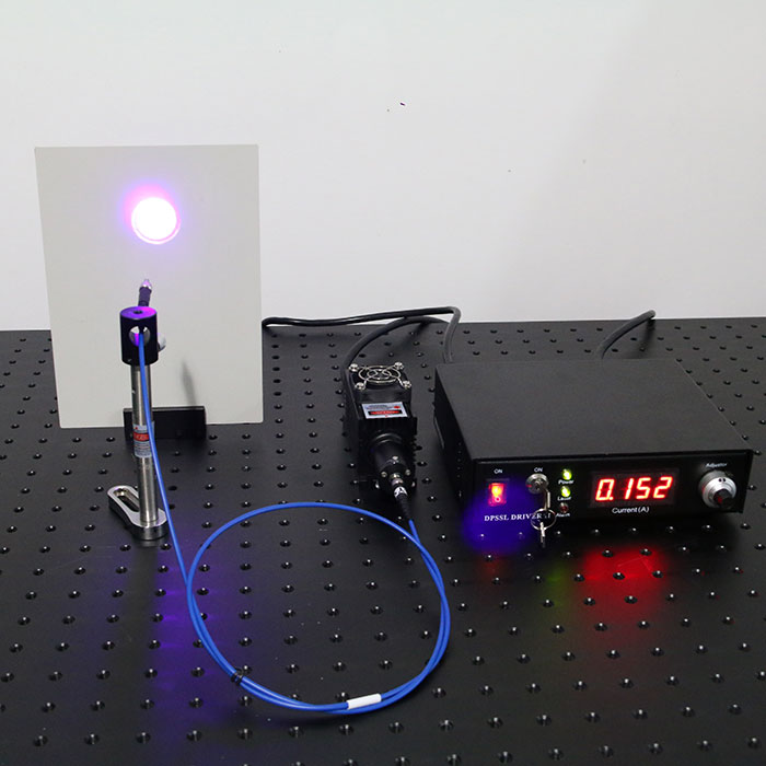 405nm 50mW Láser de fibra acopladaAzul-Violet Fuente láser